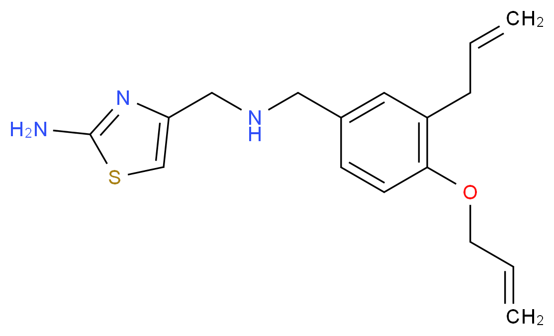 4-({[3-allyl-4-(allyloxy)benzyl]amino}methyl)-1,3-thiazol-2-amine_分子结构_CAS_)