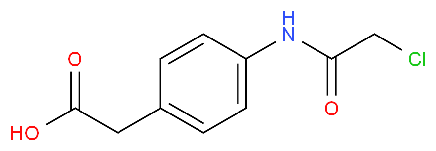 2-[4-(2-chloroacetamido)phenyl]acetic acid_分子结构_CAS_90798-99-5