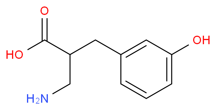 3-amino-2-[(3-hydroxyphenyl)methyl]propanoic acid_分子结构_CAS_910443-89-9