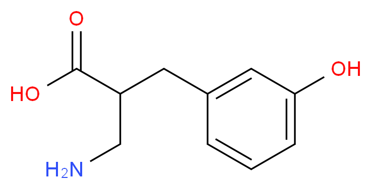 2-AMINOMETHYL-3-(3-HYDROXY-PHENYL)-PROPIONIC ACID_分子结构_CAS_910443-89-9)