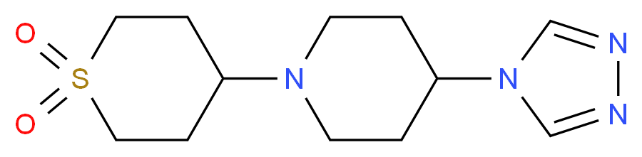 1-(1,1-dioxidotetrahydro-2H-thiopyran-4-yl)-4-(4H-1,2,4-triazol-4-yl)piperidine_分子结构_CAS_)