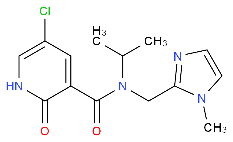 5-chloro-N-isopropyl-N-[(1-methyl-1H-imidazol-2-yl)methyl]-2-oxo-1,2-dihydropyridine-3-carboxamide_分子结构_CAS_)