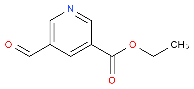 5-FORMYL-3-PYRIDINECARBOXYLIC ACID ETHYL ESTER_分子结构_CAS_21908-11-2)