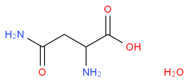 2-amino-3-carbamoylpropanoic acid hydrate_分子结构_CAS_69833-18-7