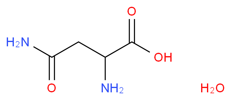 DL-天冬酰胺 一水合物_分子结构_CAS_3130-87-8)