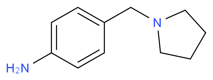 4-[(pyrrolidin-1-yl)methyl]aniline_分子结构_CAS_142335-64-6