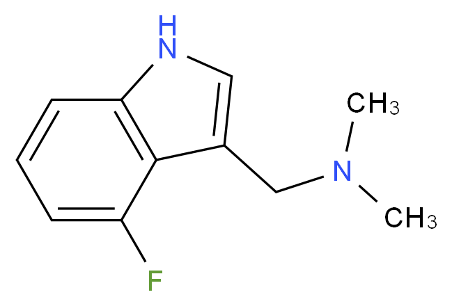 [(4-fluoro-1H-indol-3-yl)methyl]dimethylamine_分子结构_CAS_101909-46-0