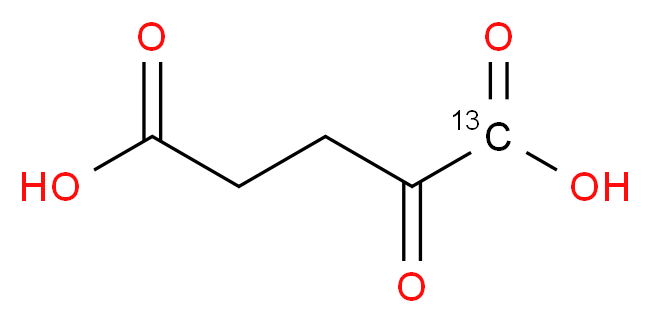 2-oxo(1-<sup>1</sup><sup>3</sup>C)pentanedioic acid_分子结构_CAS_108395-15-9