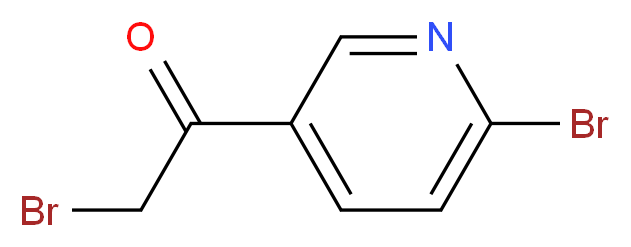 2-bromo-1-(6-bromopyrid-3-yl)ethanone_分子结构_CAS_136592-20-6)