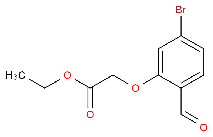 ethyl 2-(5-bromo-2-formylphenoxy)acetate_分子结构_CAS_942414-81-5