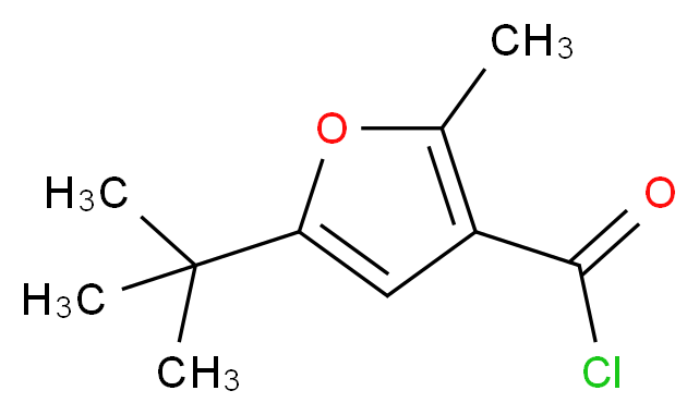 5-(tert-butyl)-2-methylfuran-3-carbonyl chloride_分子结构_CAS_96543-75-8)