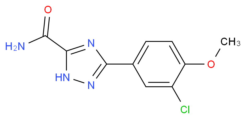 3-(3-chloro-4-methoxyphenyl)-1H-1,2,4-triazole-5-carboxamide_分子结构_CAS_)