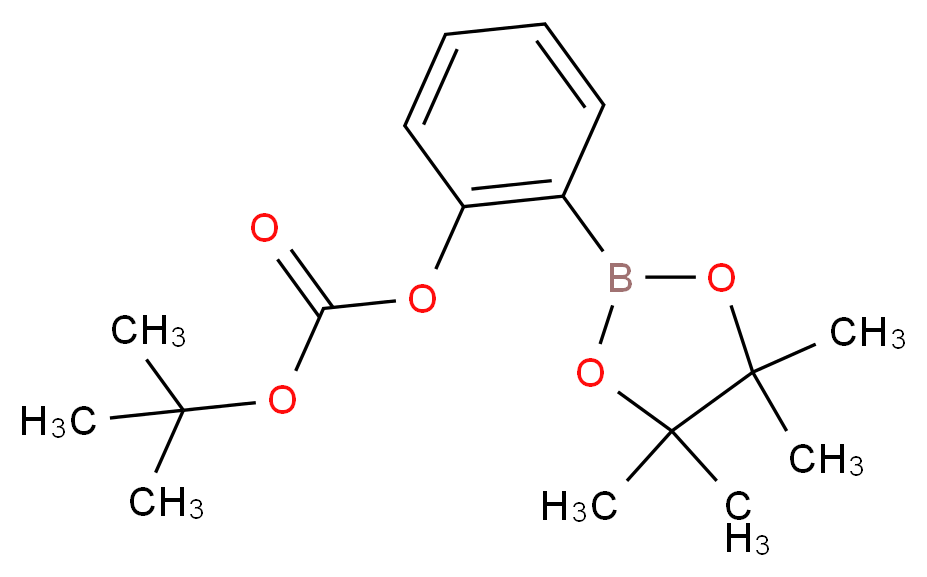 2-(叔丁氧基羰氧基)苯硼酸频哪酯_分子结构_CAS_480424-71-3)