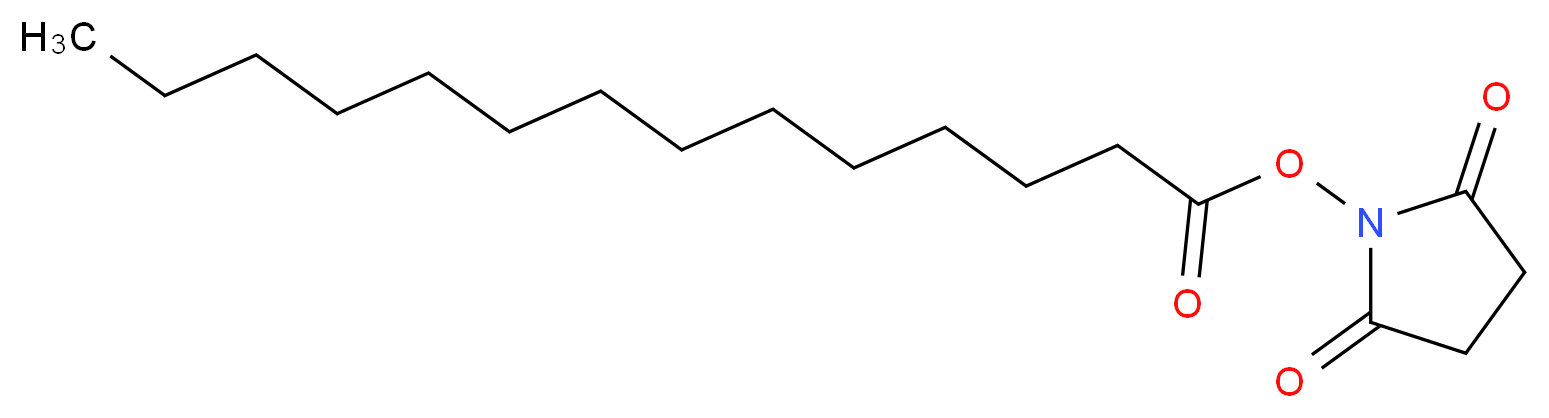 2,5-dioxopyrrolidin-1-yl tetradecanoate_分子结构_CAS_69888-86-4