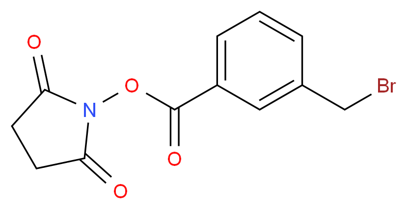 3-(溴甲基)苯甲酸N-琥珀酰亚胺酯_分子结构_CAS_155863-35-7)