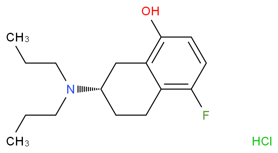 (7S)-7-(dipropylamino)-4-fluoro-5,6,7,8-tetrahydronaphthalen-1-ol hydrochloride_分子结构_CAS_127126-22-1