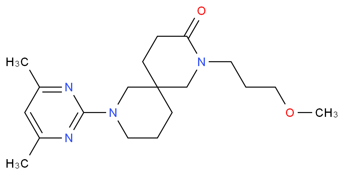 8-(4,6-dimethyl-2-pyrimidinyl)-2-(3-methoxypropyl)-2,8-diazaspiro[5.5]undecan-3-one_分子结构_CAS_)