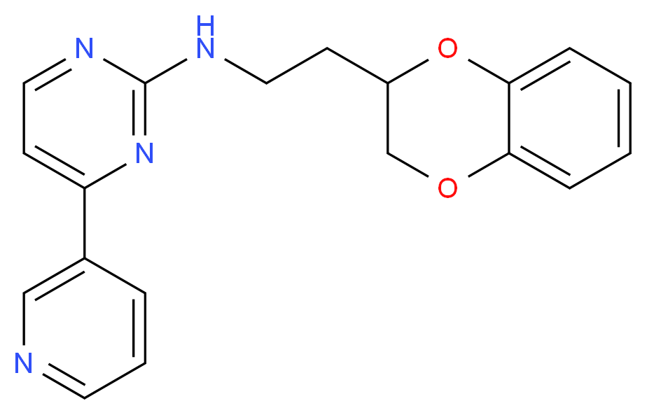 N-[2-(2,3-dihydro-1,4-benzodioxin-2-yl)ethyl]-4-(3-pyridinyl)-2-pyrimidinamine_分子结构_CAS_)