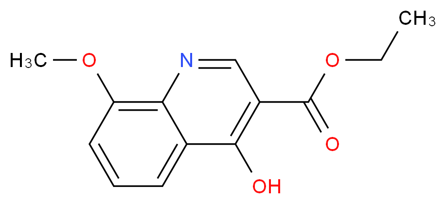 ethyl 4-hydroxy-8-methoxyquinoline-3-carboxylate_分子结构_CAS_27568-04-3