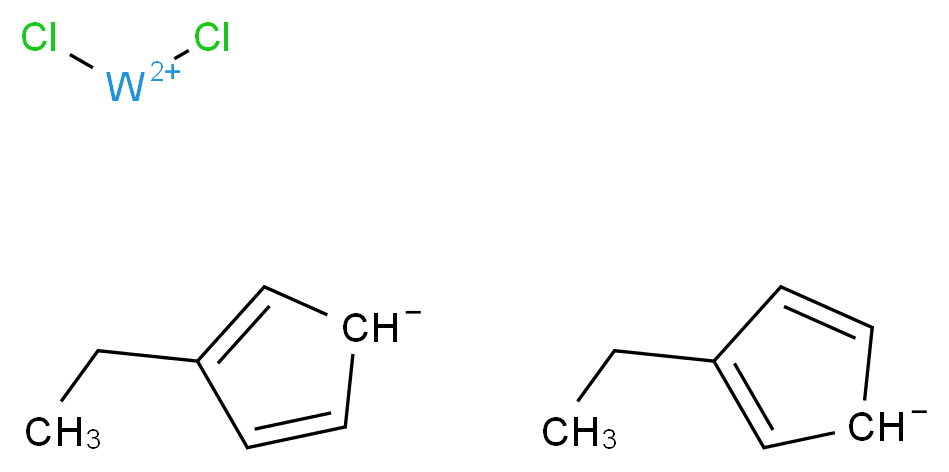 双(乙基环戊二烯)二氯化钨(IV)_分子结构_CAS_83136-76-9)