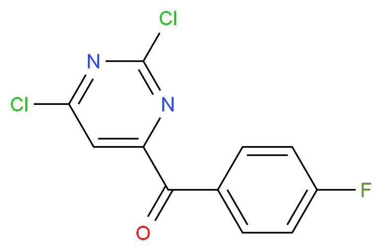 2,4-dichloro-6-(4-fluorobenzoyl)pyrimidine_分子结构_CAS_1099597-81-5