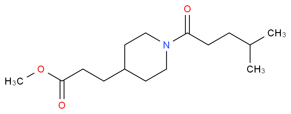 methyl 3-[1-(4-methylpentanoyl)-4-piperidinyl]propanoate_分子结构_CAS_)