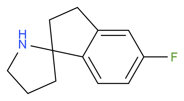 5-fluoro-2,3-dihydrospiro[indene-1,2'-pyrrolidine]_分子结构_CAS_1211594-23-8)