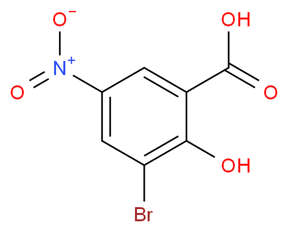 3-Bromo-2-hydroxy-5-nitrobenzenecarboxylic acid_分子结构_CAS_57688-24-1)