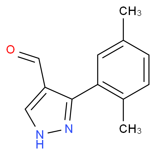 3-(2,5-dimethylphenyl)-1H-pyrazole-4-carbaldehyde_分子结构_CAS_720696-71-9