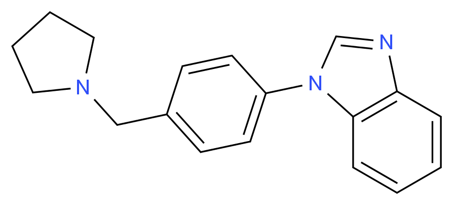 1-[4-(pyrrolidin-1-ylmethyl)phenyl]-1H-benzimidazole_分子结构_CAS_)