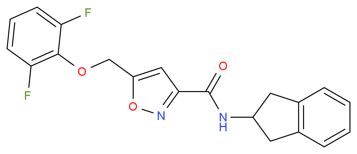 5-[(2,6-difluorophenoxy)methyl]-N-(2,3-dihydro-1H-inden-2-yl)-3-isoxazolecarboxamide_分子结构_CAS_)