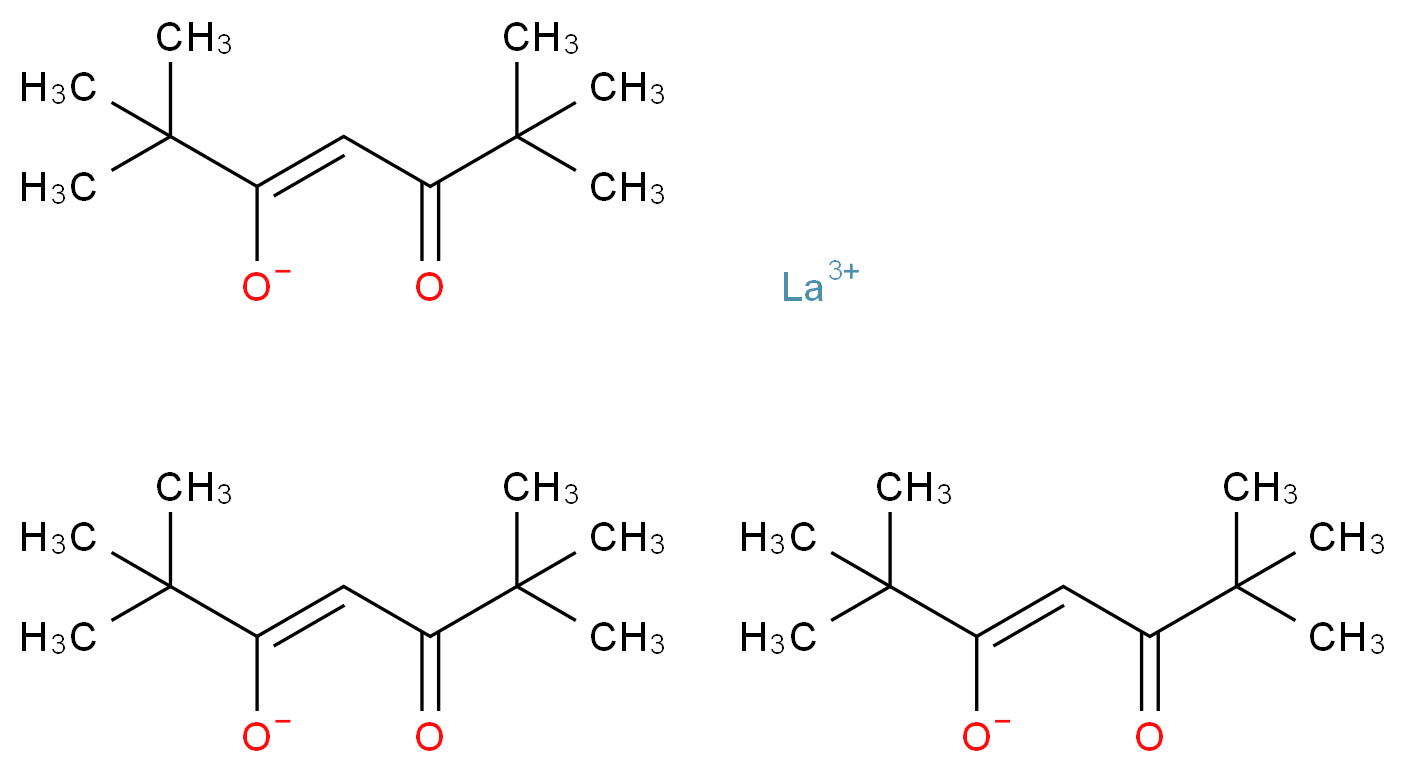 lanthanum(3+) ion tris((3Z)-2,2,6,6-tetramethyl-5-oxohept-3-en-3-olate)_分子结构_CAS_14319-13-2