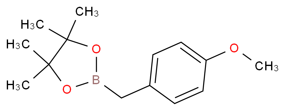 2-[(4-methoxyphenyl)methyl]-4,4,5,5-tetramethyl-1,3,2-dioxaborolane_分子结构_CAS_475250-52-3