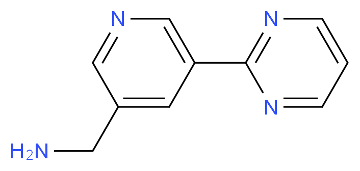 (5-(PyriMidin-2-yl)pyridin-3-yl)MethanaMine_分子结构_CAS_1346687-32-8)