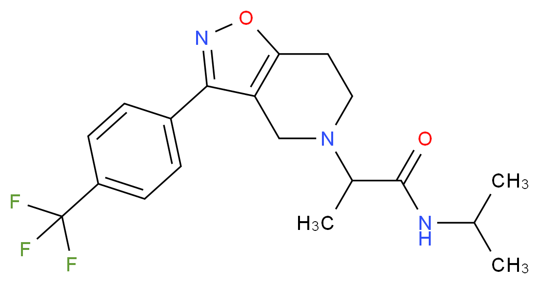 N-isopropyl-2-[3-[4-(trifluoromethyl)phenyl]-6,7-dihydroisoxazolo[4,5-c]pyridin-5(4H)-yl]propanamide_分子结构_CAS_)