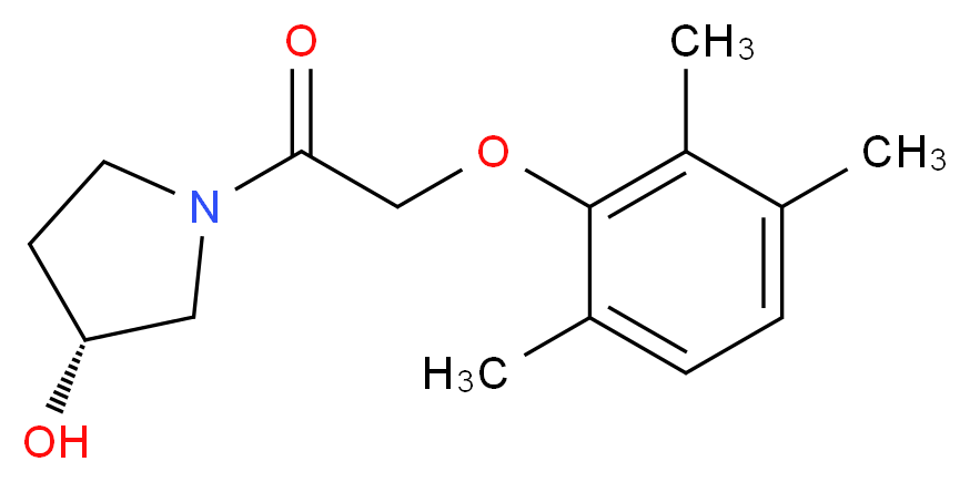 (3R)-1-[(2,3,6-trimethylphenoxy)acetyl]pyrrolidin-3-ol_分子结构_CAS_)