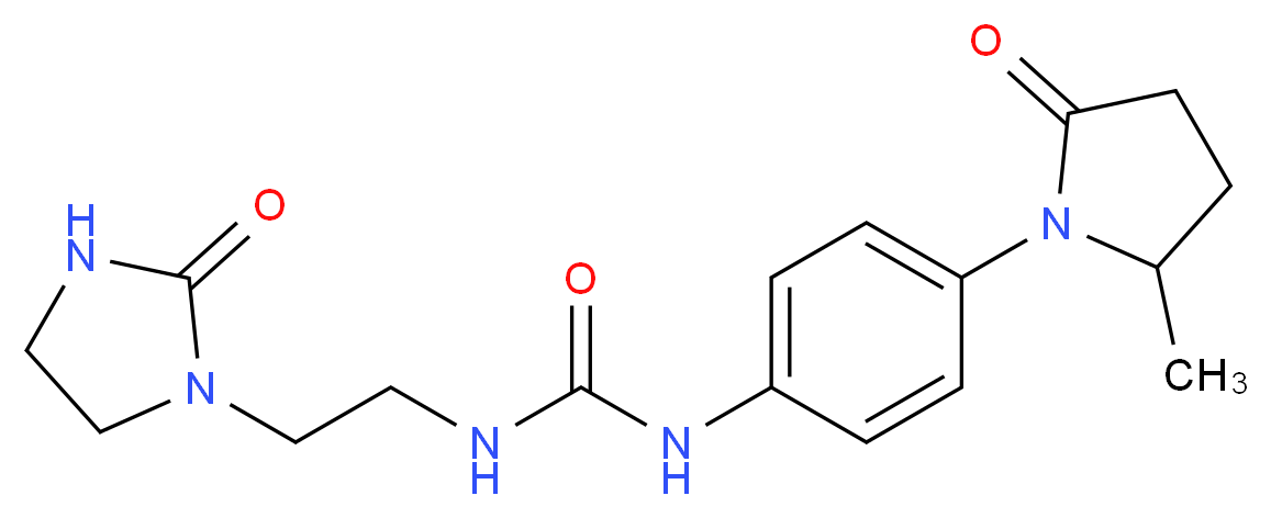 N-[4-(2-methyl-5-oxopyrrolidin-1-yl)phenyl]-N'-[2-(2-oxoimidazolidin-1-yl)ethyl]urea_分子结构_CAS_)