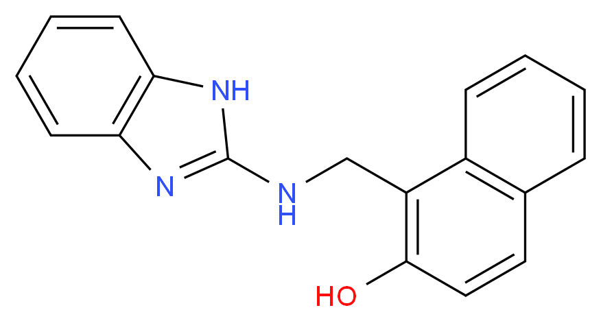 1-{[(1H-1,3-benzodiazol-2-yl)amino]methyl}naphthalen-2-ol_分子结构_CAS_330836-35-6