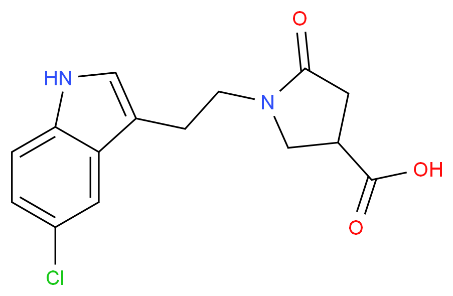1-[2-(5-Chloro-1H-indol-3-yl)ethyl]-5-oxopyrrolidine-3-carboxylic acid_分子结构_CAS_)