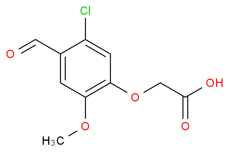 2-(5-chloro-4-formyl-2-methoxyphenoxy)acetic acid_分子结构_CAS_827592-22-3