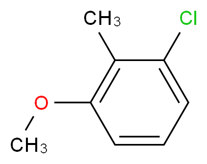 2-Methyl-3-chloroanisole_分子结构_CAS_3260-88-6)