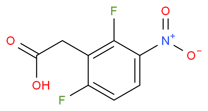 2-(2,6-DIFLUORO-3-NITROPHENYL)ACETIC ACID_分子结构_CAS_361336-78-9)