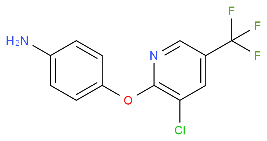 4-{[3-chloro-5-(trifluoromethyl)pyridin-2-yl]oxy}aniline_分子结构_CAS_71422-80-5