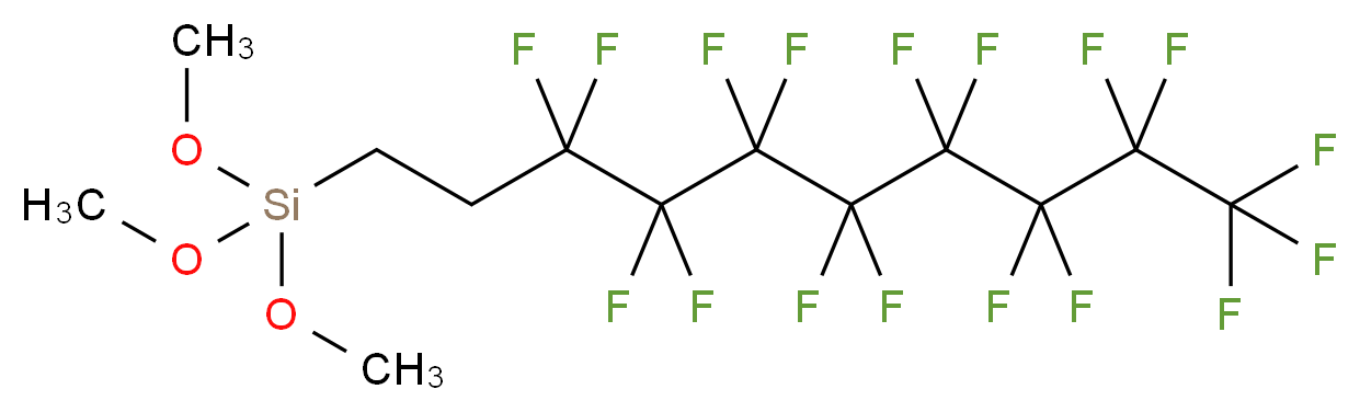 3,3,4,4,5,5,6,6,7,7,8,8,9,9,10,10,10-十七氟癸基三甲氧基硅烷_分子结构_CAS_83048-65-1)