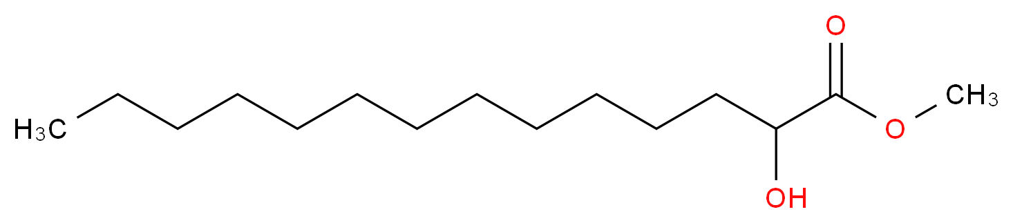 methyl 2-hydroxytetradecanoate_分子结构_CAS_56009-40-6
