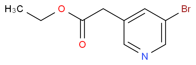 ethyl 2-(5-bromopyridin-3-yl)acetate_分子结构_CAS_847375-33-1