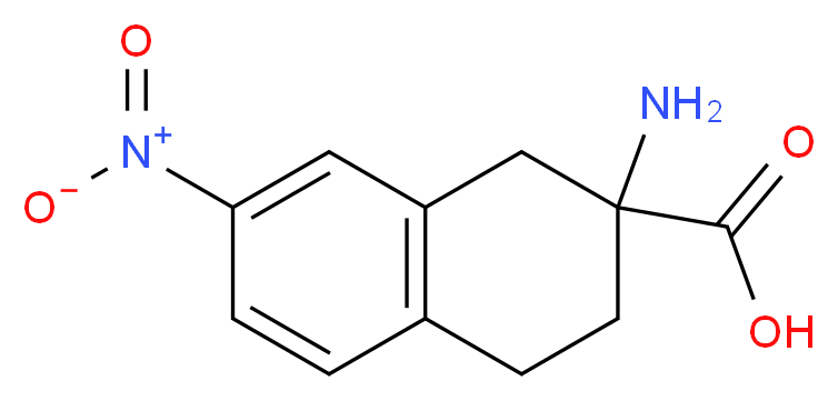 2-amino-7-nitro-1,2,3,4-tetrahydronaphthalene-2-carboxylic acid_分子结构_CAS_1196154-68-3