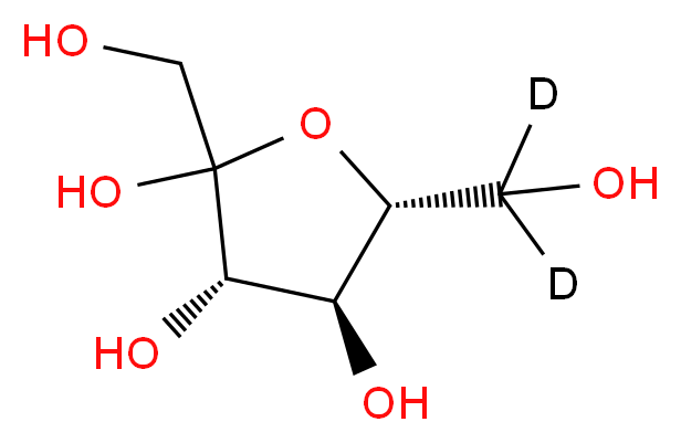 D-(-)-果糖-6,6-d2_分子结构_CAS_285979-75-1)