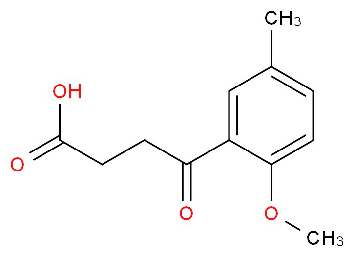 4-(2-Methoxy-5-methylphenyl)-4-oxo-butyric acid_分子结构_CAS_55007-22-2)