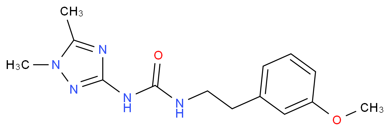 N-(1,5-dimethyl-1H-1,2,4-triazol-3-yl)-N'-[2-(3-methoxyphenyl)ethyl]urea_分子结构_CAS_)
